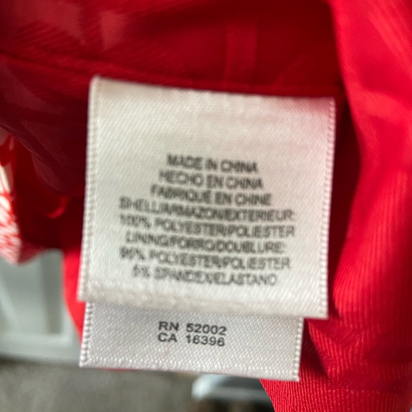 Liz Claiborne size 14 red and off white dress - Picture 7 of 8